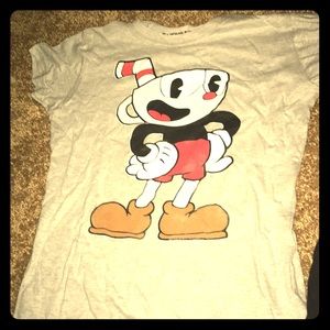 grey cuphead tshirt